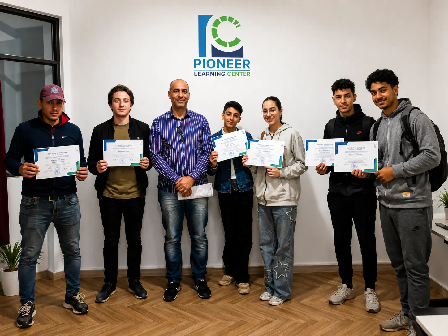 Apprenants PLC recevant leurs attestations de formation en langues